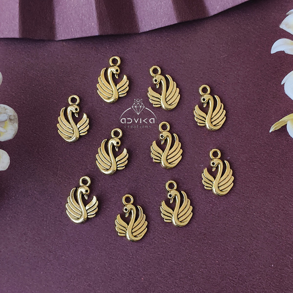 Golden Swan Charms