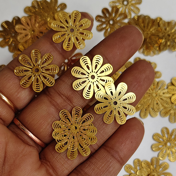 Flower cutout charms
