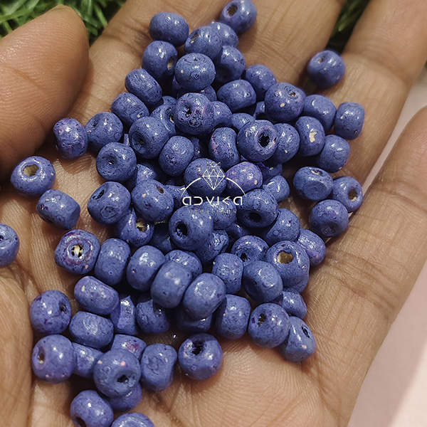 Purple wooden bead small