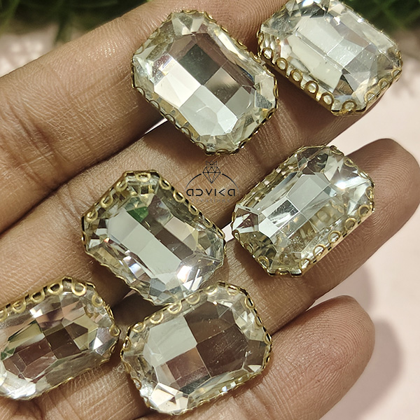 15mm square sunflower clipstone