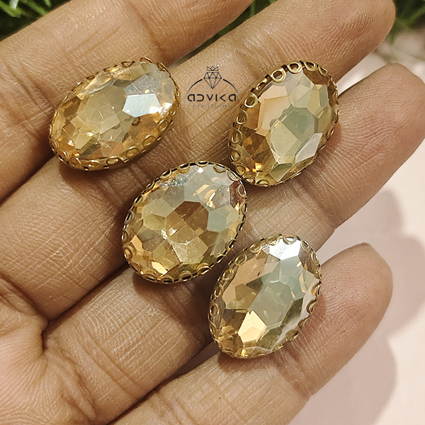 15mm Oval sunflower clipstone